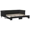 vidaXL Dagb&auml;dd utdragbar svart 90x200 cm sammet