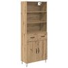 vidaXL Sk&aring;p 2 pcs Artisan Ek 69,5 x 34 x 180 cm Konstruerat tr&auml;