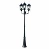 vidaXL Tr&auml;dg&aring;rdslampa 3 armar 230 cm m&ouml;rkgr&ouml;n/svart aluminium