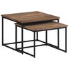vidaXL Satsbord 2 delar massiv teak