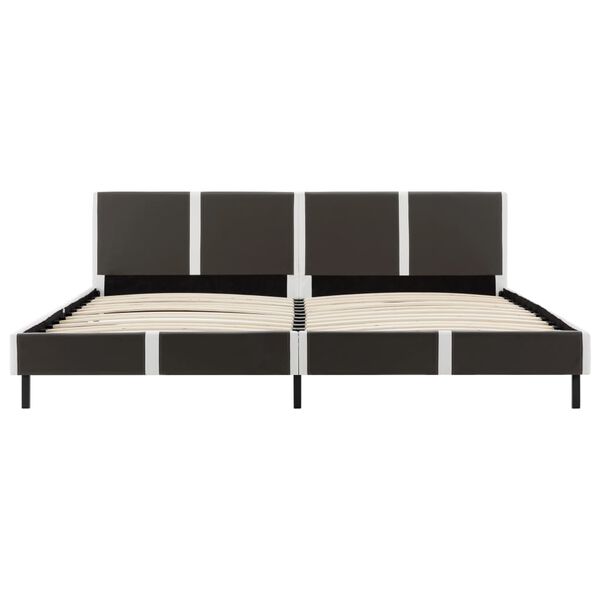 vidaXL S&auml;ng med memoryskummadrass konstl&auml;der 180x200 cm