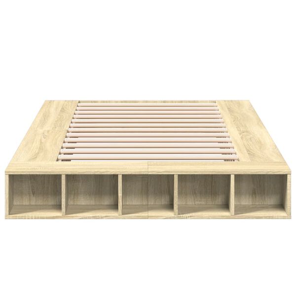 vidaXL S&auml;ngram sonoma-ek 120x190 cm konstruerat tr&auml;