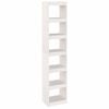vidaXL Bokhylla/Rumsavdelare vit 40x30x199 cm massiv furu