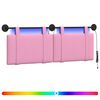 vidaXL H&auml;ngande s&auml;nggavel Med LED-lampa Rosa Tyg