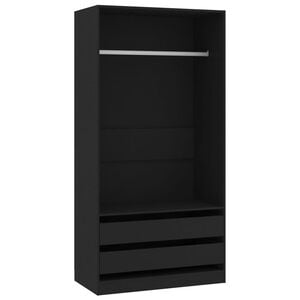 vidaXL Garderob svart 100x50x200 cm konstruerat tr&auml;