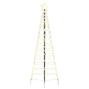 vidaXL LED Julgran 250 cm 390 LED-lampor Varmvit St&aring;l Varmvit