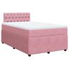 vidaXL Rams&auml;ng med madrass rosa 120x200 cm sammet