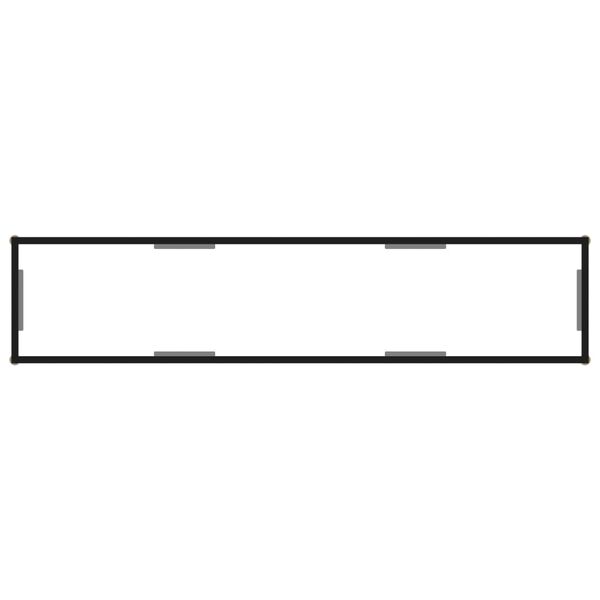 vidaXL Konsolbord transparent 160x35x75 cm h&auml;rdat glas