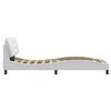 vidaXL Bed Frame with LED without Mattress "Hvar" White 80x200 cm