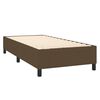 vidaXL Boxspring-sängram mörkbrun 90x200 cm tyg