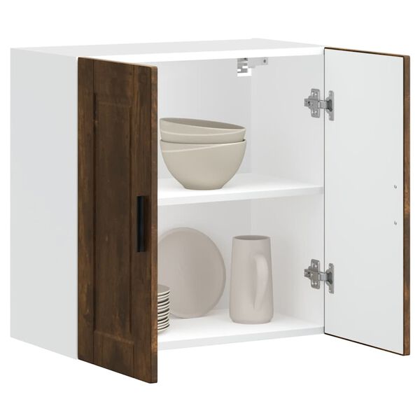 vidaXL V&auml;ggsk&aring;p f&ouml;r k&ouml;k Porto r&ouml;kf&auml;rgad ek konstruerat tr&auml;