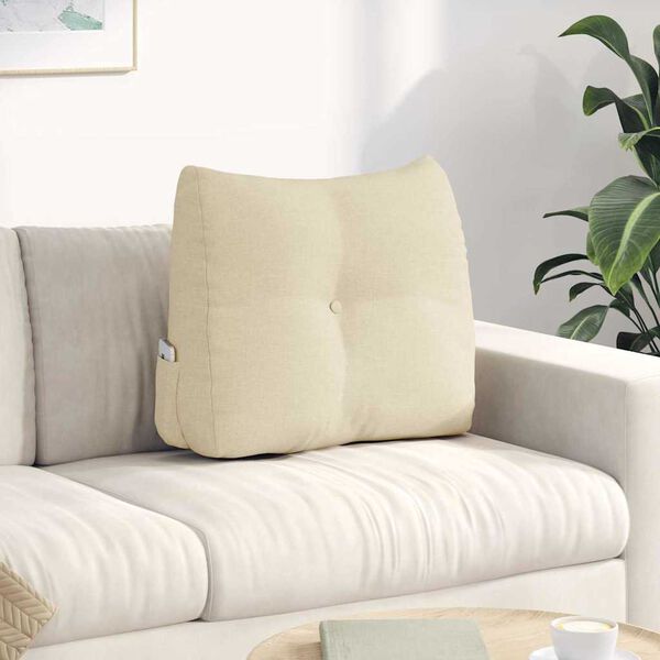 vidaXL Ryggkudde Kr&auml;m 60 x 24 x 50 cm tyg