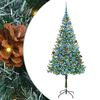 vidaXL Konstgjord julgran med 300 LED-lampor Gr&ouml;n 180 cm PVC och St&aring;l