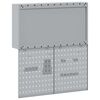 vidaXL Verktygssk&aring;p och pegboard-set 3 pcs R&ouml;d 100 x 20 x 115 cm St&aring;l