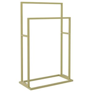 vidaXL Frist&aring;ende handduksh&auml;ngare guld 48x24x78,5 cm j&auml;rn