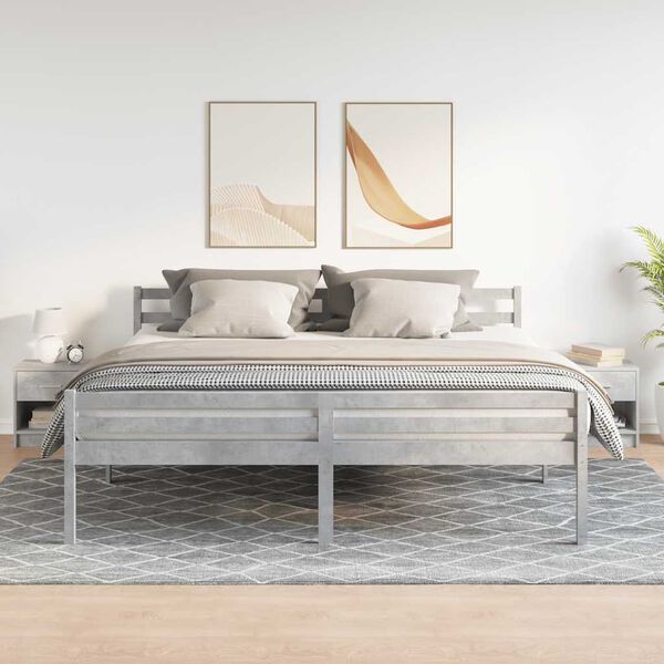 vidaXL S&auml;ngbord 2 st med l&aring;da betonggr&aring; 39x28x41 cm