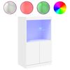 vidaXL Sk&auml;nk med LED-belysning vit 60,5x37x100 cm