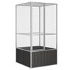 vidaXL F&aring;gelbur antracit 111x107x211,5 cm galvaniserat st&aring;l