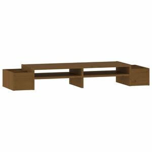vidaXL Sk&auml;rmst&auml;ll honungsbrun 100x27,5x15 cm massiv furu