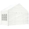 vidaXL Paviljong med tak vit 17,84x4,08x3,22 m polyeten