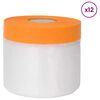 vidaXL Dammark med klistertejp 12 pcs Transparent 30 x 3300 cm HDPE