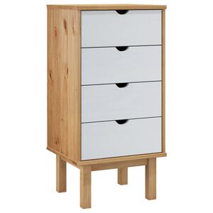 vidaXL Byr&aring; OTTA brun&vit 45x39x90cm massiv furu