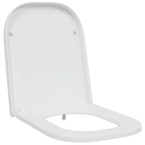 vidaXL Toalettstol Vit 47,5 x 35 x 3,6 cm Duroplast