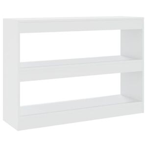 vidaXL Bokhylla/Rumsavdelare vit 100x30x72 cm