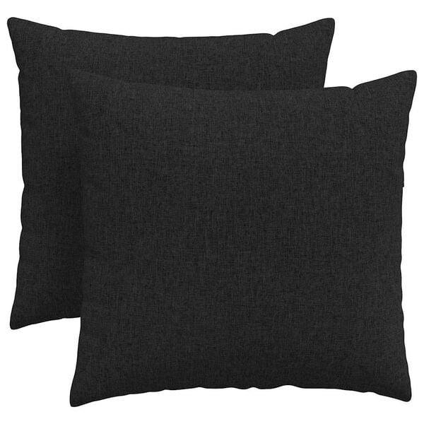 vidaXL Sofakuddar 2 pcs Svart 45 x 45 cm tyg