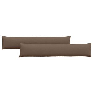 vidaXL Sofakuddar 2 pcs Brun 200 x 40 cm tyg