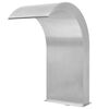 vidaXL Poolfont&auml;n rostfritt st&aring;l 45x30x65 cm silver