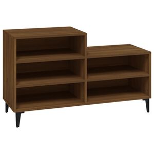 vidaXL Skosk&aring;p brun ek 102x36x60 cm konstruerat tr&auml;