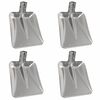 vidaXL Skyffelhuvud 4 pcs Silver 45 x 38 cm Aluminium