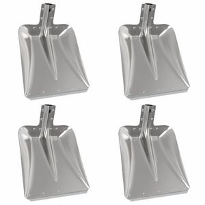vidaXL Skyffelhuvud 4 pcs Silver 45 x 38 cm Aluminium
