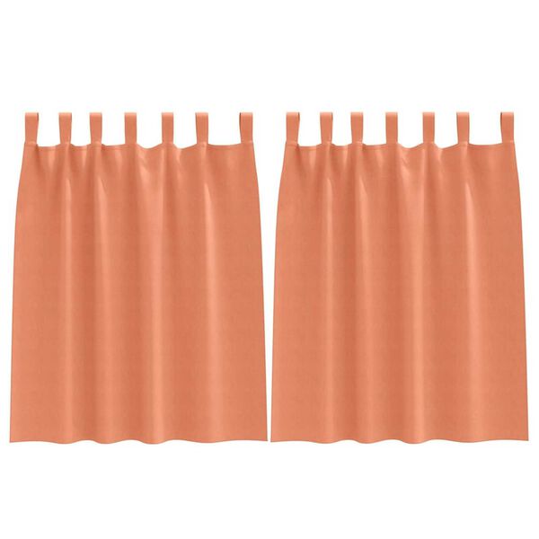 vidaXL M&ouml;rkl&auml;ggningsgardiner med Ringar 2 pcs Terracotta 140 x 140 cm