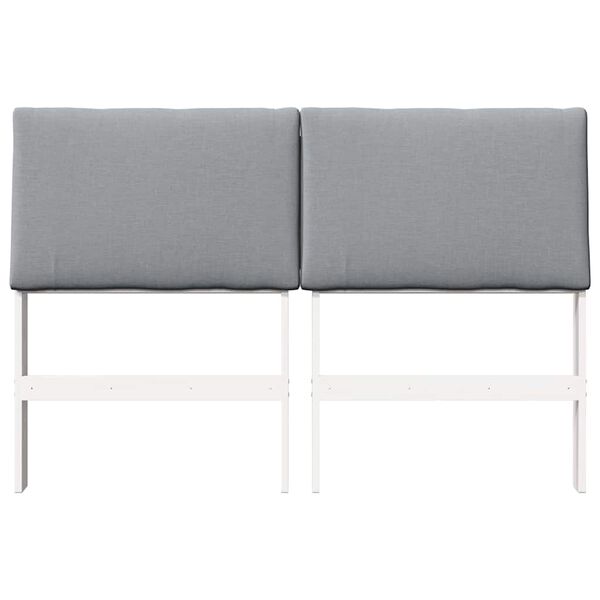 vidaXL Kl&auml;dd s&auml;nggavel Ljusgr&aring; 150 cm Massiv furu