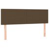 vidaXL Ottoman s&auml;ng med madrass och LED-lampor m&ouml;rkbrun 140x190 cm tyg