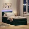 vidaXL Ottoman s&auml;ngram med madrass m&ouml;rkgr&ouml;n 90x190 cm sammet