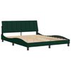 vidaXL Bed Frame without Mattress "Hanko" Dark Green 160x200 cm Velvet