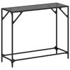 vidaXL Konsolbord med svart glasskiva 98x35x81 cm st&aring;l