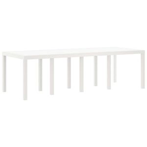 vidaXL Tr&auml;dg&aring;rdsbord Vit 250 x 100 x 73 cm konstrotting