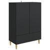 vidaXL Sideboard med l&aring;da Svart 66 x 34,5 x 95 cm Konstruerat tr&auml;