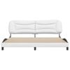 vidaXL Bed Frame without Mattress "Hvar" White 200x200 cm Faux Leather
