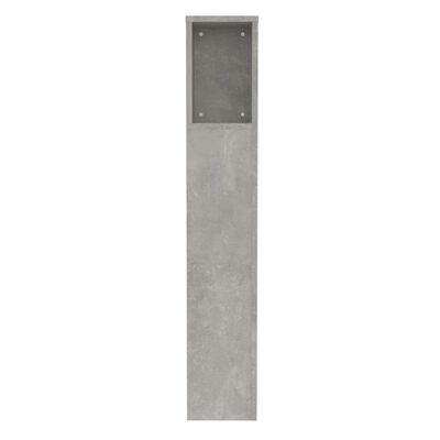 vidaXL Sänggavel med förvaring betonggrå 100x18,5x104,5 cm