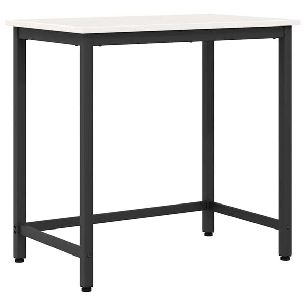 vidaXL bord Vit 80 x 50 x 77 cm Konstruerat tr&auml; och st&aring;l