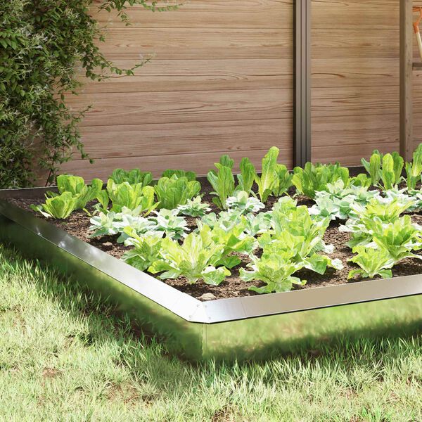 vidaXL Snigelstaket 16 pcs Silver Galvaniserat St&aring;l