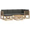 vidaXL Utomhussoffset 7 pcs Vit och antracit Massivt Akaciatr&auml;