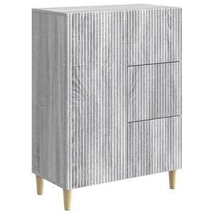 vidaXL Sideboard Gr&aring; sonoma-ek 66 x 34,5 x 90 cm Konstruerat tr&auml;