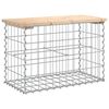 vidaXL Tr&auml;dg&aring;rdsb&auml;nk gabion-design 63x31,5x42 cm massiv furu