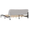 vidaXL Bed Frame without Mattress "Hvar" White and Black 200x200 cm Faux Leather